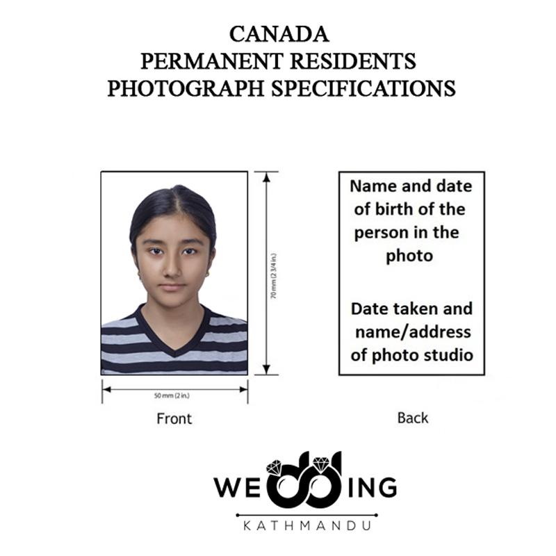 Permanent resident visa photos for Canada