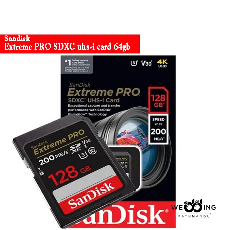 SANDISK EXTREME PRO SDXC 200MB/S UHS-I V30 128GB
